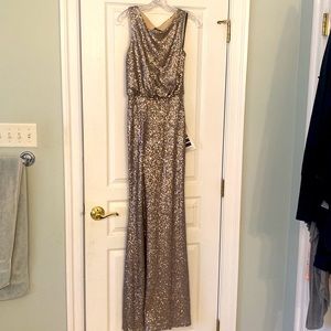 Sorella Vita Wedding guest dress- size 8, color platinum. Never worn. Tags on.
